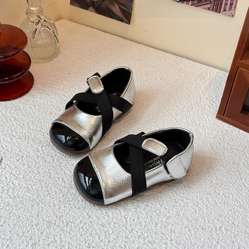 

2025 Children Leather Shoes for Girls Autumn New Fashion Korean Style Soft Bottom Anti-slippery Versatile Princess Dress Shoes