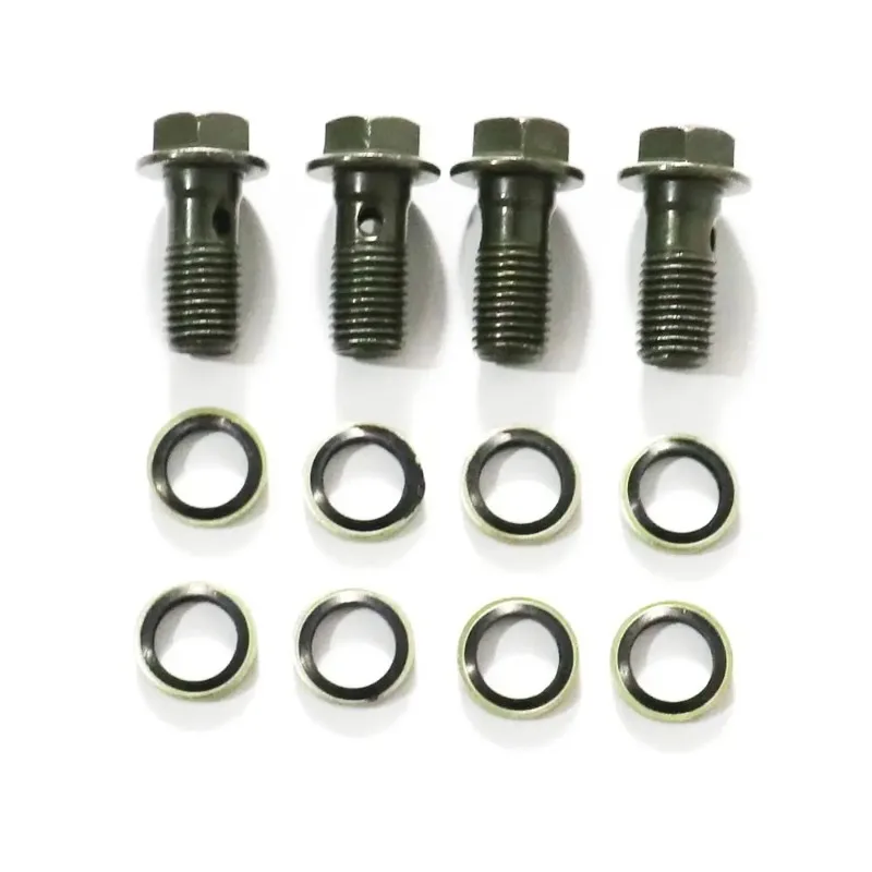 

QIANBAI Universal Motorcycle Parts Motor Oil Cooler Adapter Fittings Screw Brake M8/M10 Screws With Gasket Oil Cooler Line Bolts