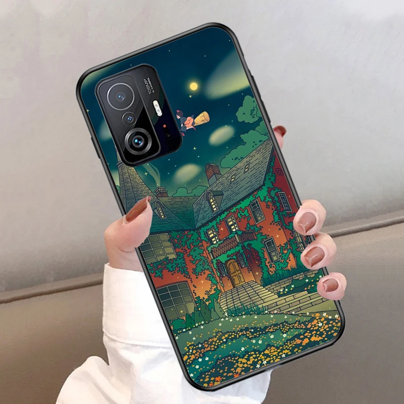 Cyberpunk  Village Neon Anime Phone Case For POCO F5 X5 X3 Pro X4 F4 GT F3 M5 C40 Xiaomi 12 Lite 12X 11T 12T 13 Pro Cover