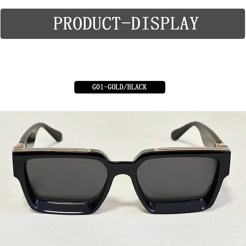 Senior Quadratische Sonnenbrille Herren Vintage Millionaire Sonnenbrille Damen Silber Retro Modebrille Dropshipping Gafas De Sol Hombre – Detail 20