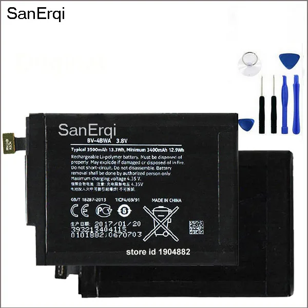 BV-4BWA 3500mAh mobile phone Battery For Nokia Lumia 1320 RM-994 995 996 Mobile Phone Lumia 1320 + Tools