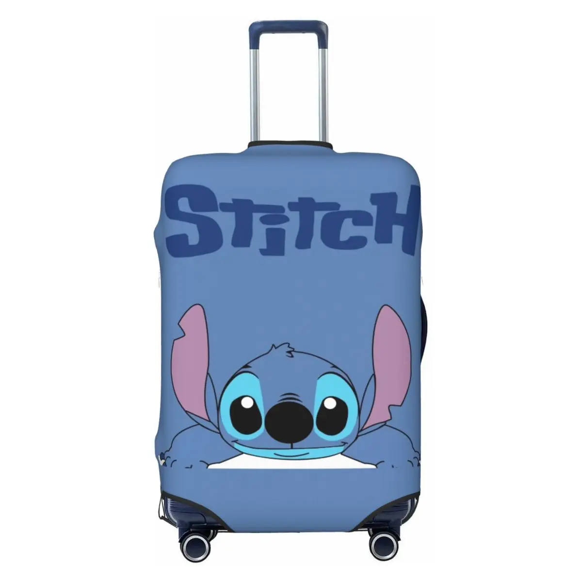 

Custom Cute Stitchs And Angel In Love Luggage Cover Elastic Funny Anime Travel Suitcase Protective Covers Fits 18-32 Inch