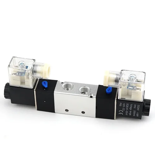 Imagen 2 del producto Válvula Solenoide de alta calidad 220V neumática 4V220-08 aire 5 vías 2 posiciones 1/4quot bobina aleación interna DC 12V DC 24V AC110V