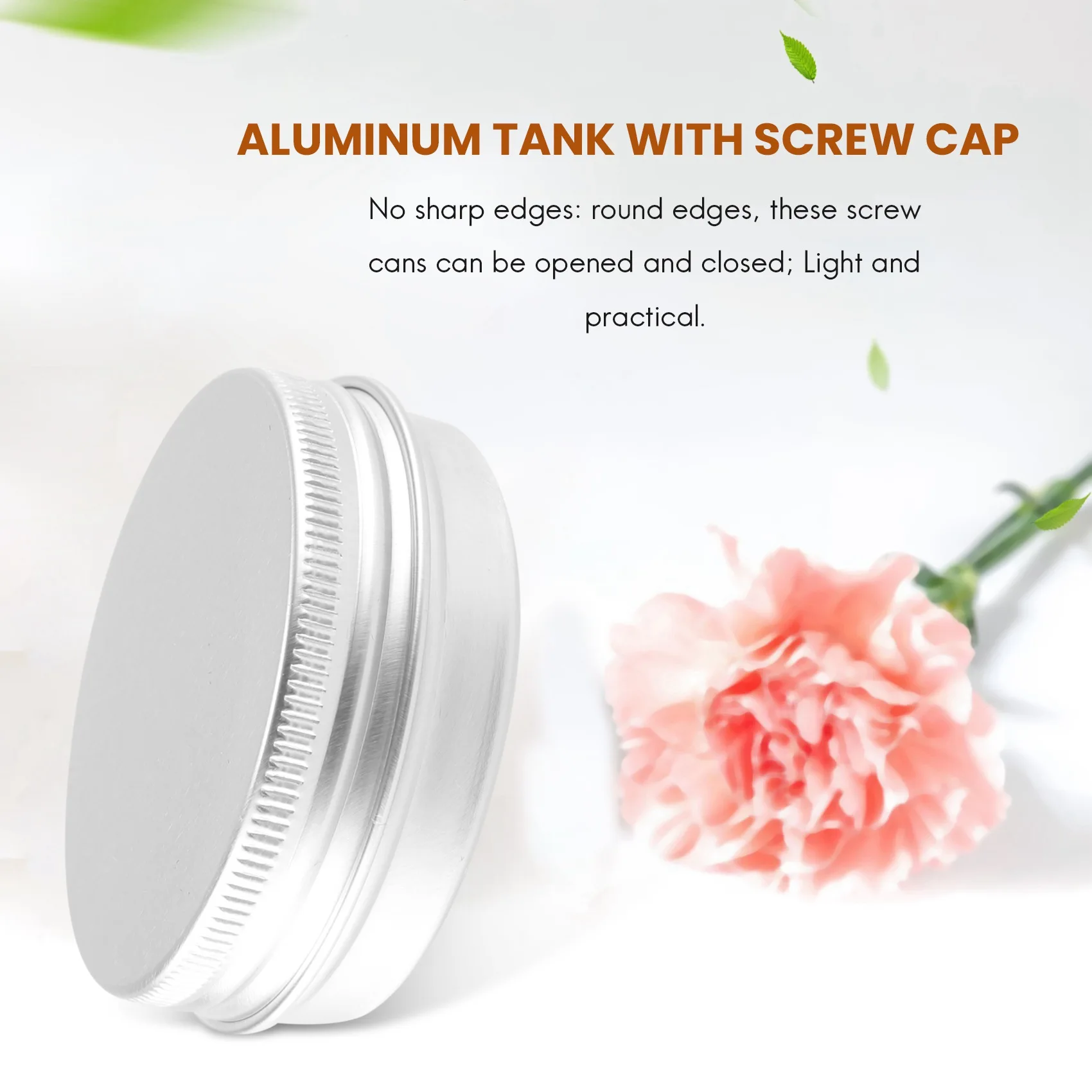 X11AA 48 Pcs 1 Oz Tins Silver Aluminum Tins Cans Screw Top Round Aluminum Tins Cans with Screw Lid Screw Lid Containers