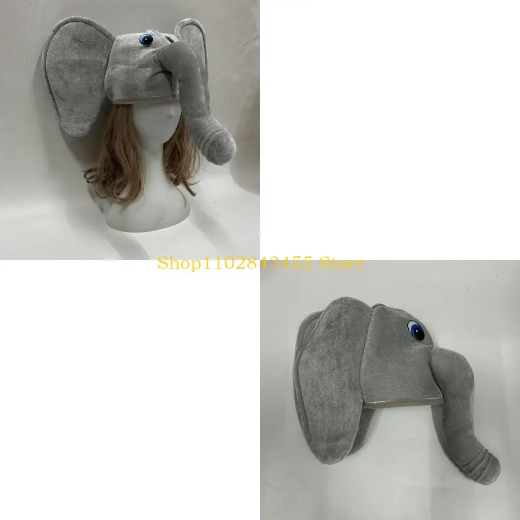 49MC Eye Catching Elephant Hat for Various Outfit Costume Accessories Photography Hat