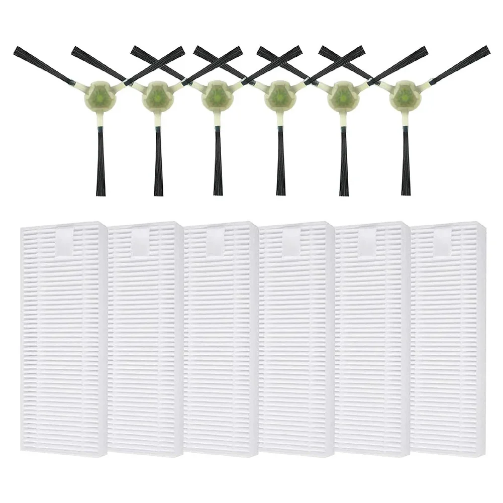 

Household Cleaning Filters Side Brush 6-Pack Filters 6-Pack Side Brushes Dust Filter Components For Lefant M330