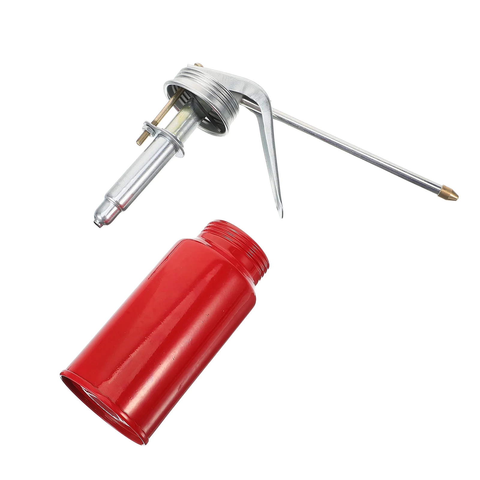 

High Pressure Oil Can 200g Red Small Metal Lubrication Oiler Fill Jug Drill Dispenser Automotive Oil Pump Tool