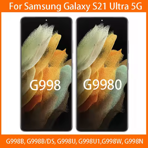 Super Oled For Samsung Galaxy S21 Ultra LCD G998 G998B G998U With Frame Display Touch Screen Digitizer For Samsung S21 Ultra LCD
