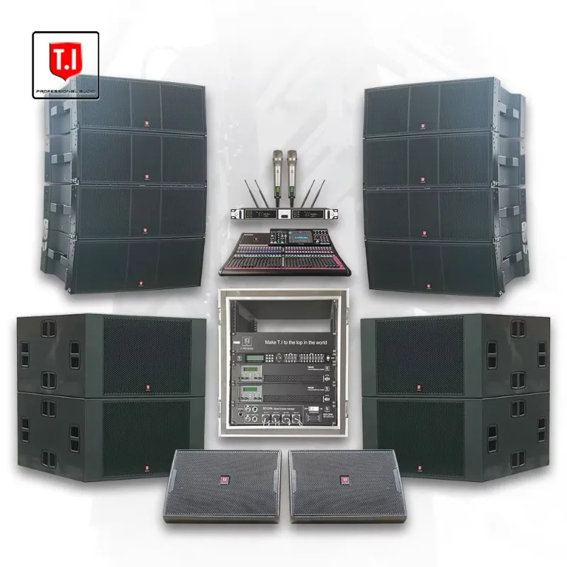 2500W High Power Dual 15 Inch Passive Line Array Speaker, Suitable for Live Event, Church and  Venues