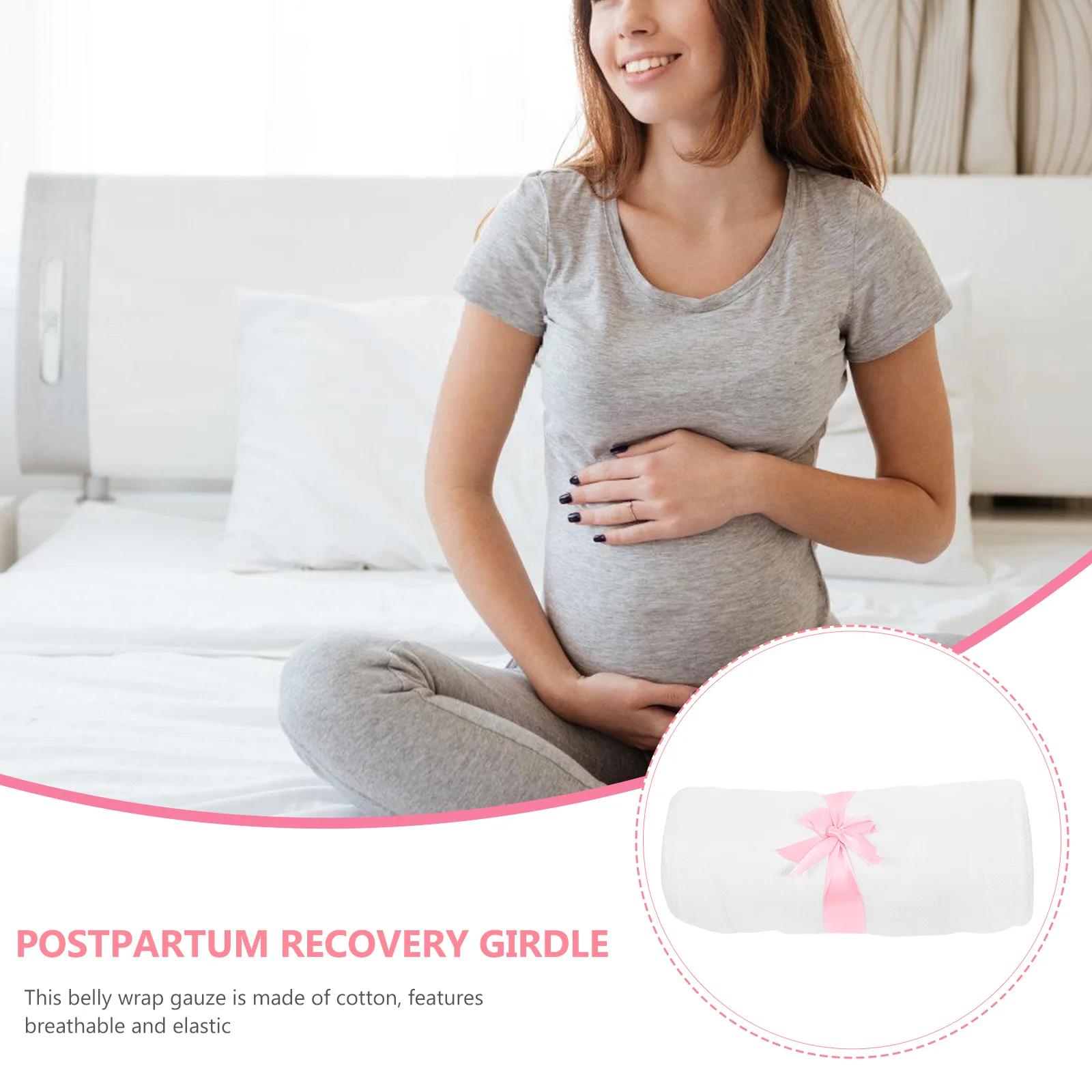 2 Rolls Maternity Pregnancy Supply Belly Belt Waist Band Shaping Gauze Double Layer Pregnant Woman