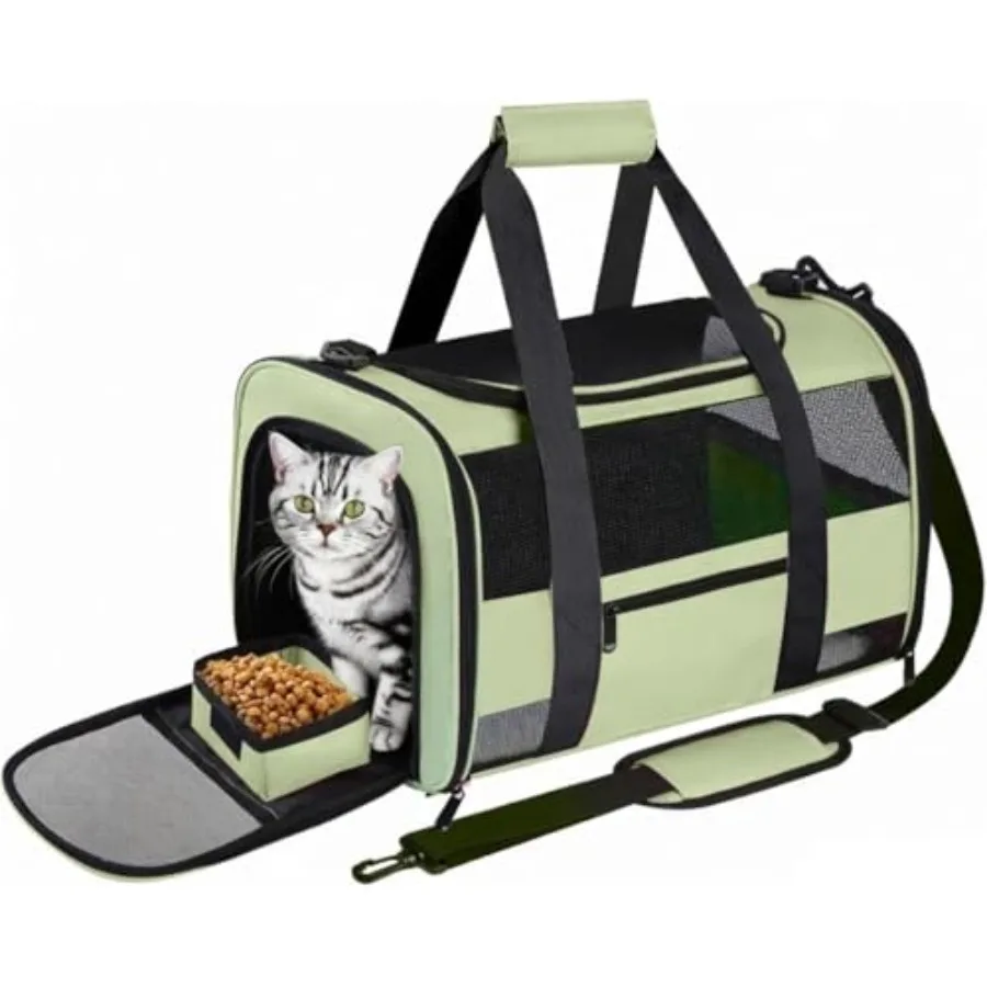 

20 Large Soft Sided Cat Carrier Pet Carrier for Cats Dogs Under 25 lbs Folding Dog Carrier Cat Carrier for 2 Cats Travel Carrie