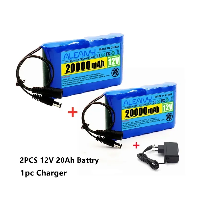 Aleaivy 12 V 15000 mAh 3S2P 18650 tragbarer Akku mit BMS – ideal für Navigatoren, LED-Leuchten, Lautsprecher, CCTV und 12 V kleine Geräte 6