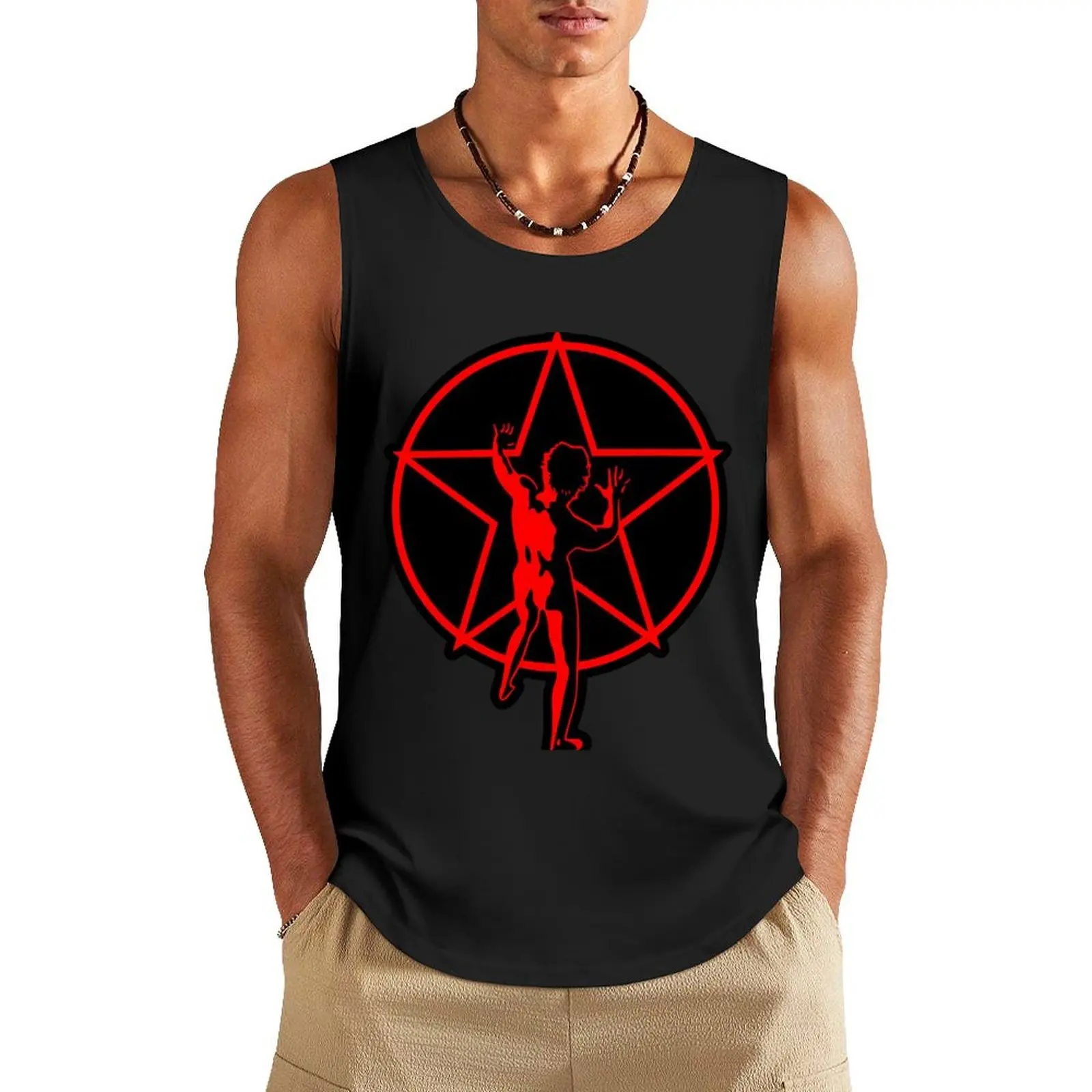 

RUSH BAND Essential Tank Top sleeveless t-shirts for men Gym T-shirts for men mens gym clothes