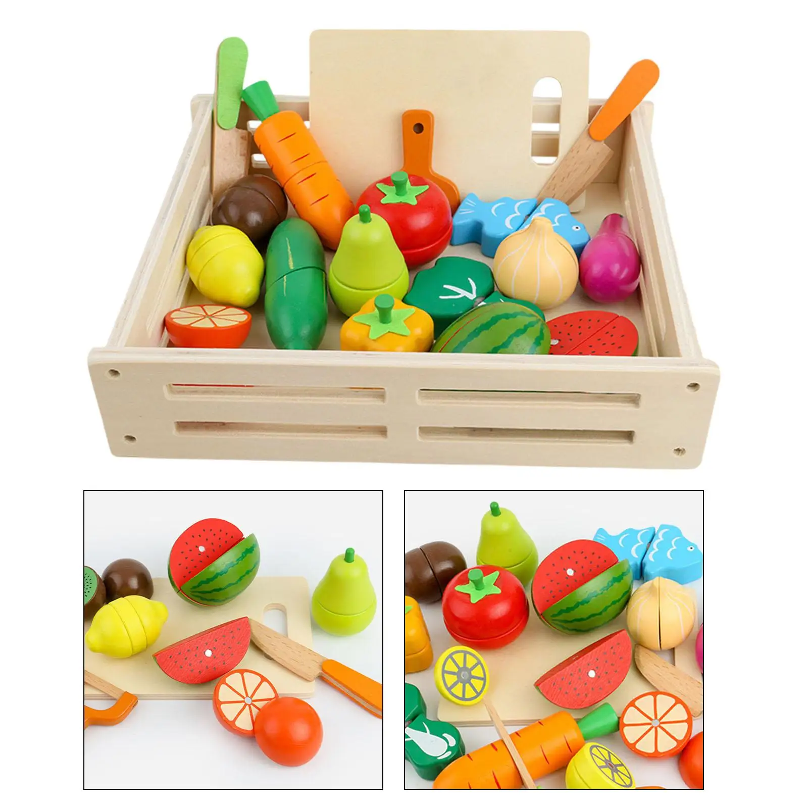 

17 Pieces Cutting Fruit Vegetables Kitchen Toys for Boys Girls Kids Children