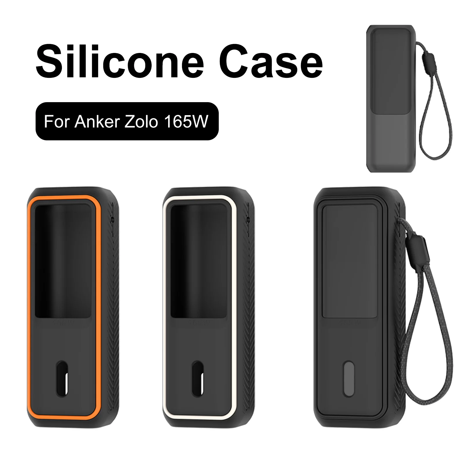 Portable Protective Sleeve Repeatable Washable Protective Silicone Sleeve for Anker Zolo 165W Dual-wire 25000mAh MobilePower