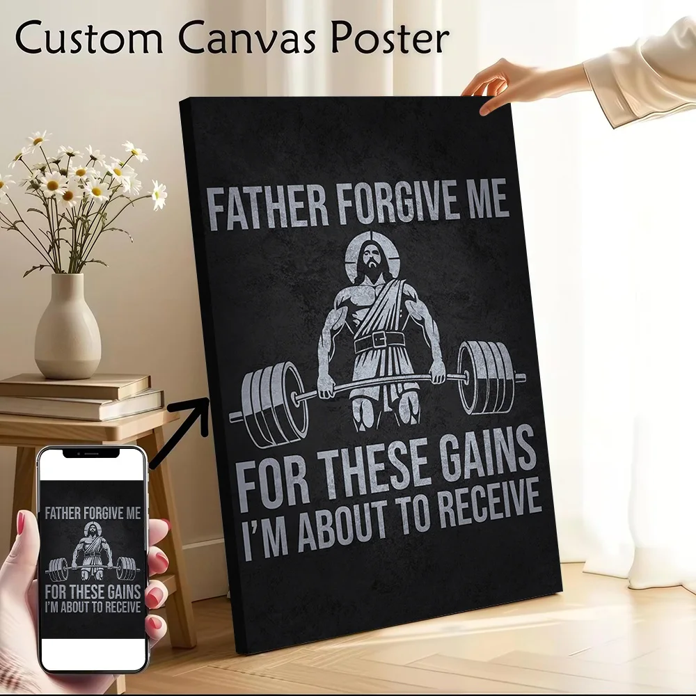 Father Forgive These Gains Modern Living Room Pictures Wall Decor Living Room Photos for the Bedroom Decoration Art Print Mural