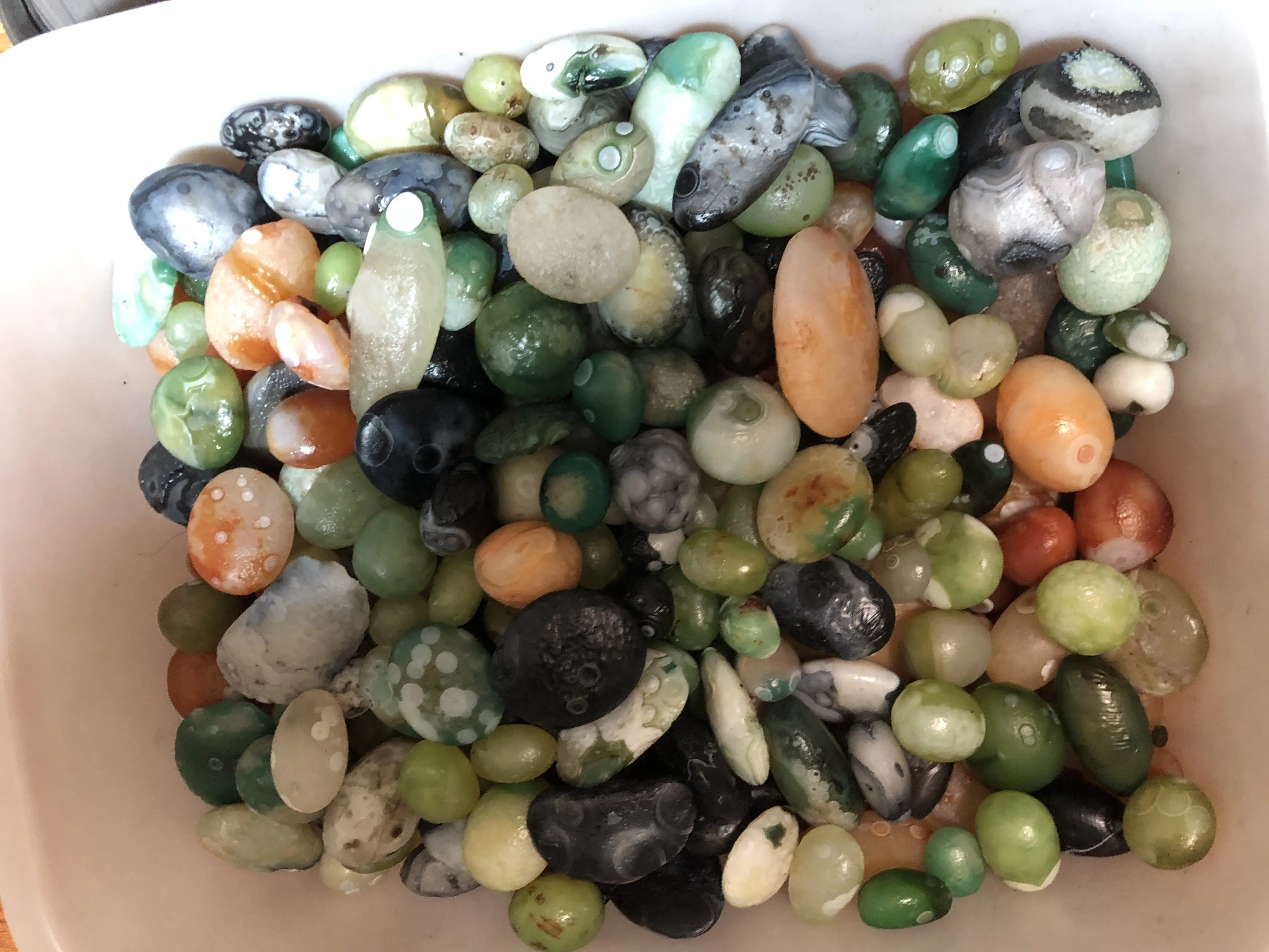 500G Natural Outer Mongolia Gobi Flower Eye Agate Clearance Disposal Stock End Goods Are Randomly Sent According To Weight