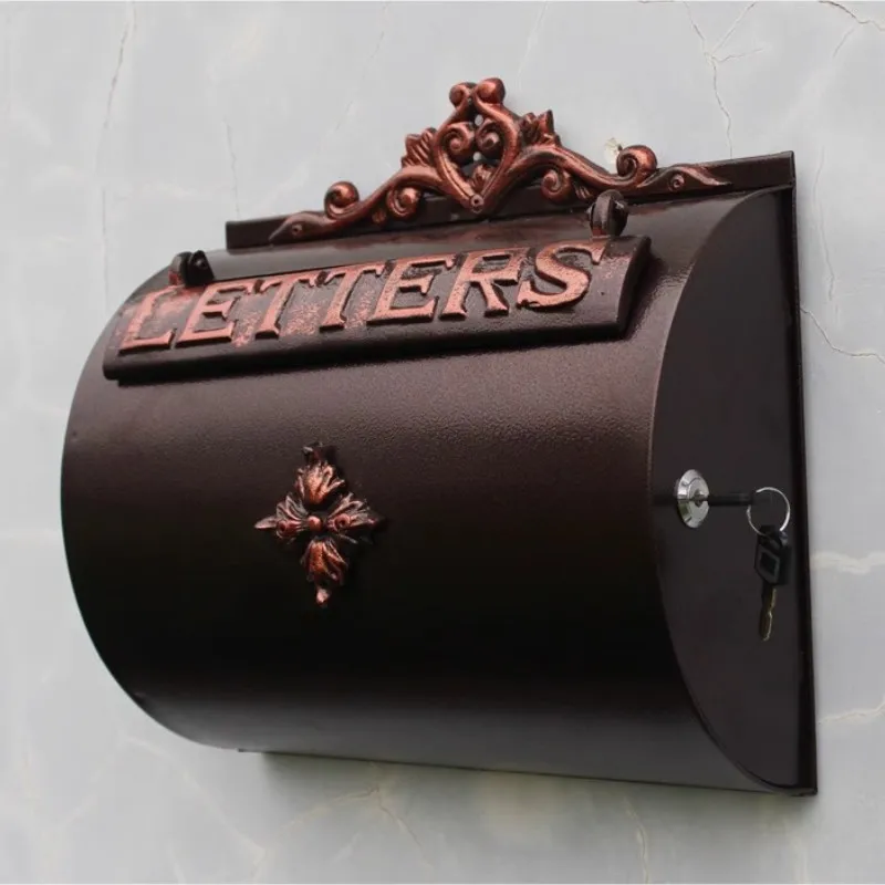 33x32x12cm Wall-Mounted Modern Mail Letter Box Outdoor Luxury Popular Street Mailbox European Style Garden Antique Post Box