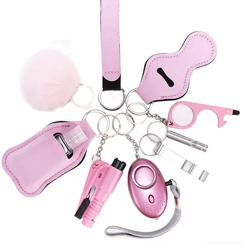 Self Defense Keychain Set For Women Safety Keychain Full Set With Personal Alarm, Window Breaker Keychain Accessories