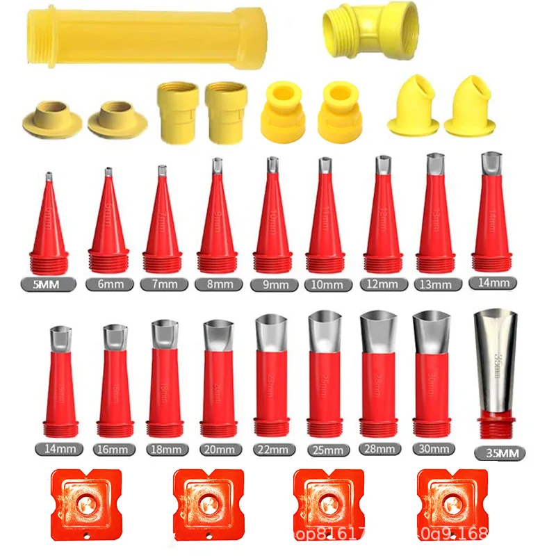 22-piece universal caulk nozzle applicator reusable rubber nozzle tool caulk nozzle integrated rubber nozzle tool