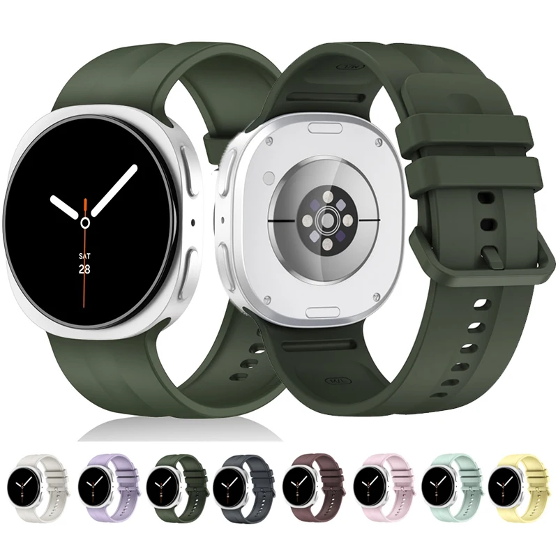 Original Silikonarmband für Samsung Galaxy Watch 8 9 40mm 44mm Band ohne Lücke Correa Sportarmband für Samsung Watch 8 Classic 46