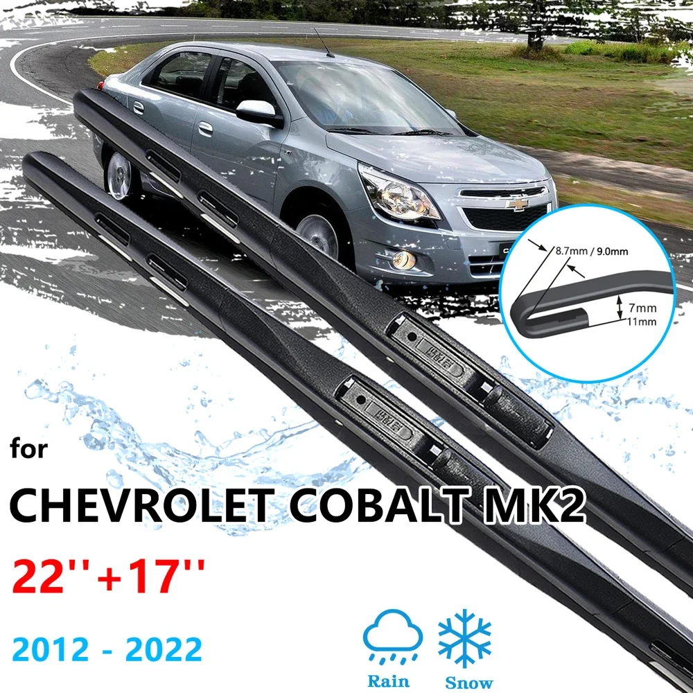 

2x For Chevrolet Cobalt MK2 Ravon R4 2012~2022 Rubber Strip Refill Front Wiper Blades Brushes Car Windshield Windscreen Cleaning