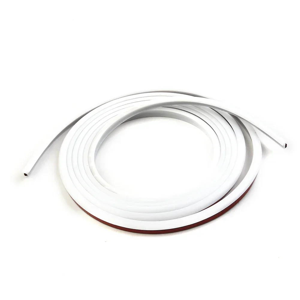 

1x 2M T-Shape Rubber Car Door Seal Strip White 5MM*7MM Weatherstrip Moulding Trim For Front Rear Bumper&Lip Headlight Side Skirt