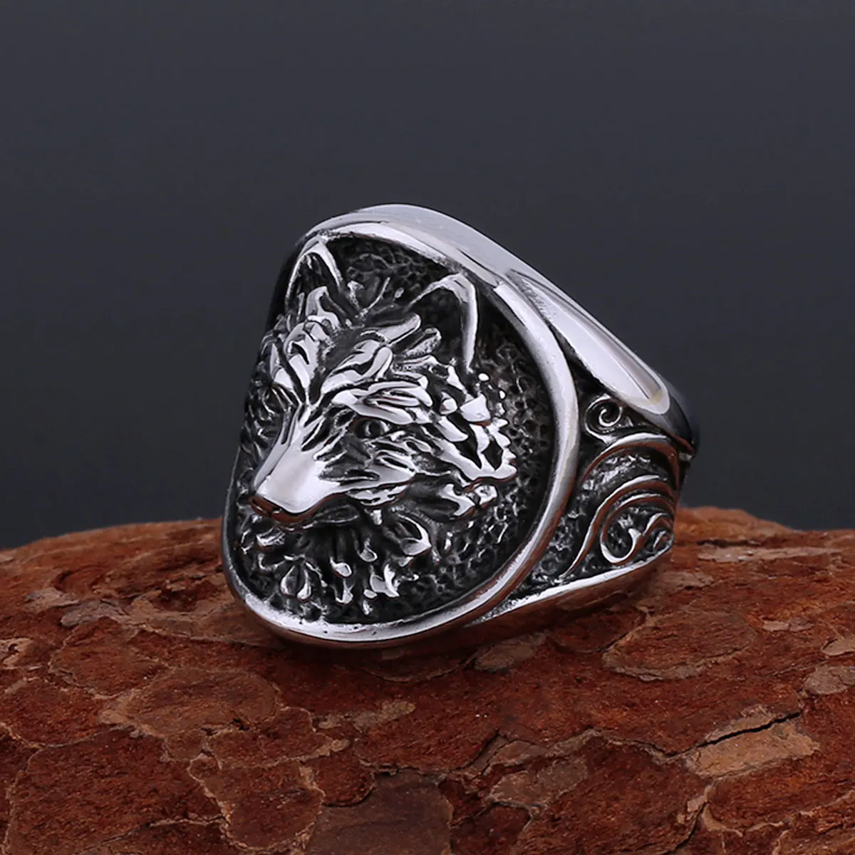 Gothic Punk Hip Hop Wolf Head Ring Quality Handmade Stainless Steel Never Fade Biker Party Club Finger Jewelry