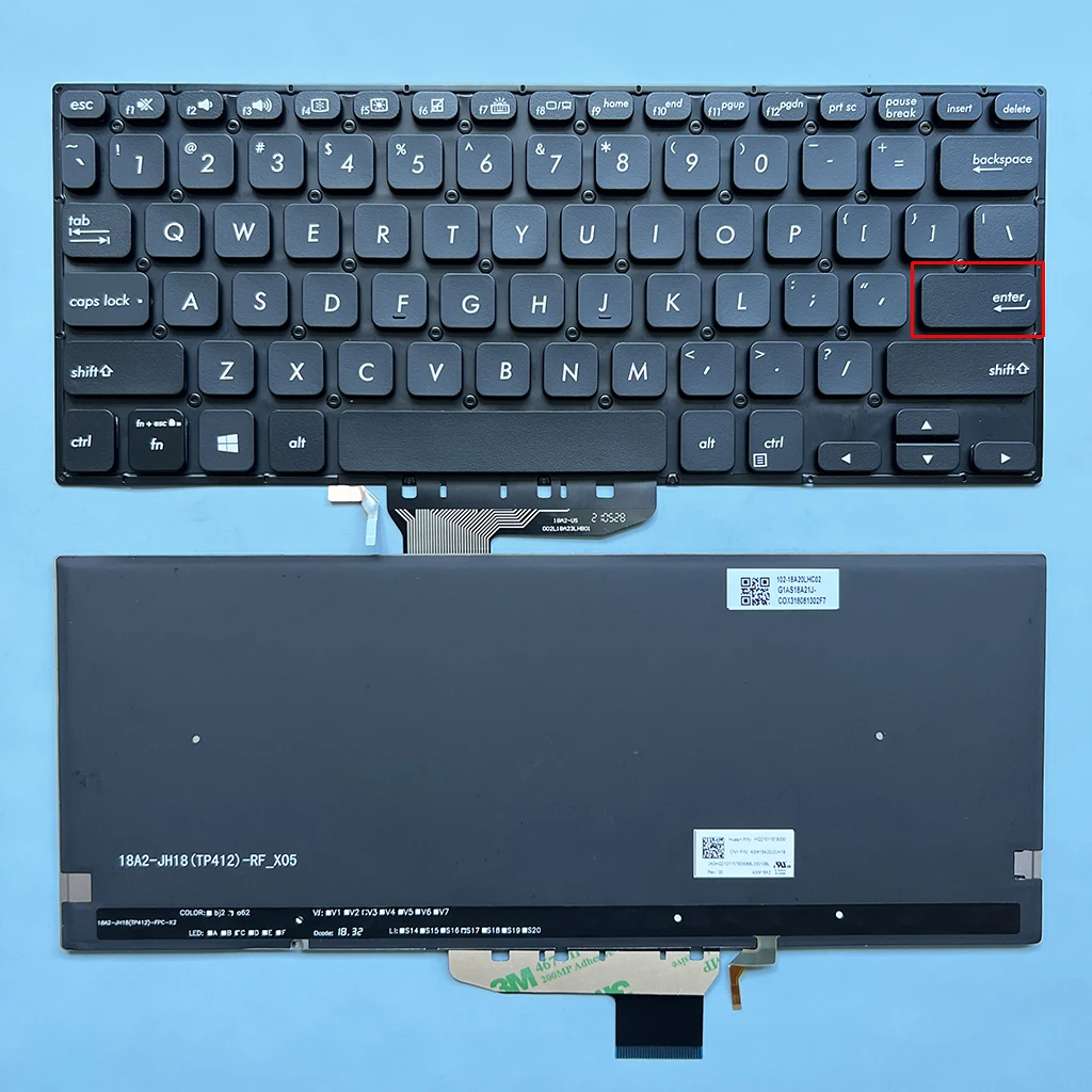 TP412 US Keyboard For ASUS Vivobook Flip 14 TP412 TP412U TP412UA TP412UR TP412FA TP412F TP412UA-EC043T SF4100 Notebook Backlit