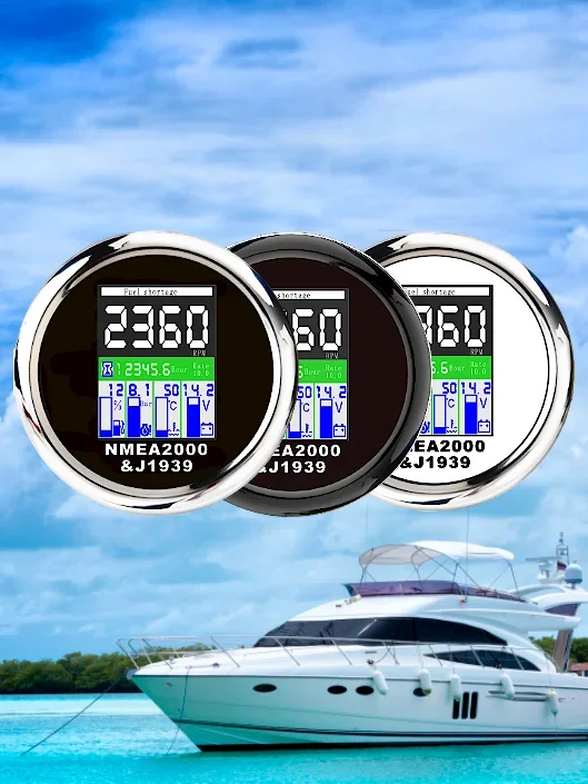 NMEA2000 5-in-1 J1939 Integrated RPM Oil Level Water Temperature Voltage Ship Yacht N2K Data Signal Meter