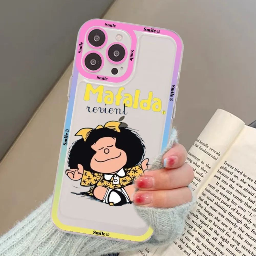 M-Mafalda  Phone Case For Samsung S 20 21 22 23 lite plus ultra Clear Mobile Cover Funda