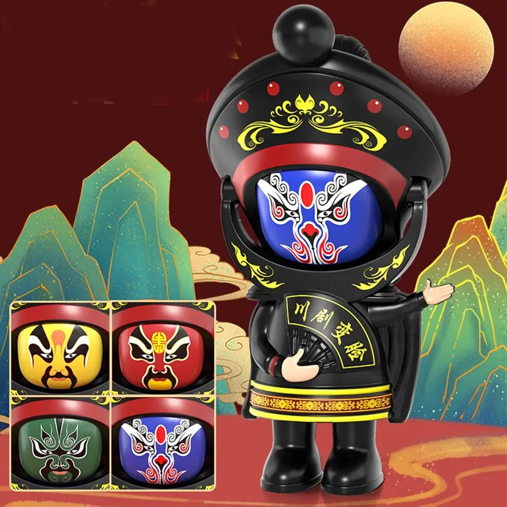 Sichuan Opera Sichuan Face Changing Doll Plastic DIY Crafts Opera Face Makeup Toy Mini Table Ornament