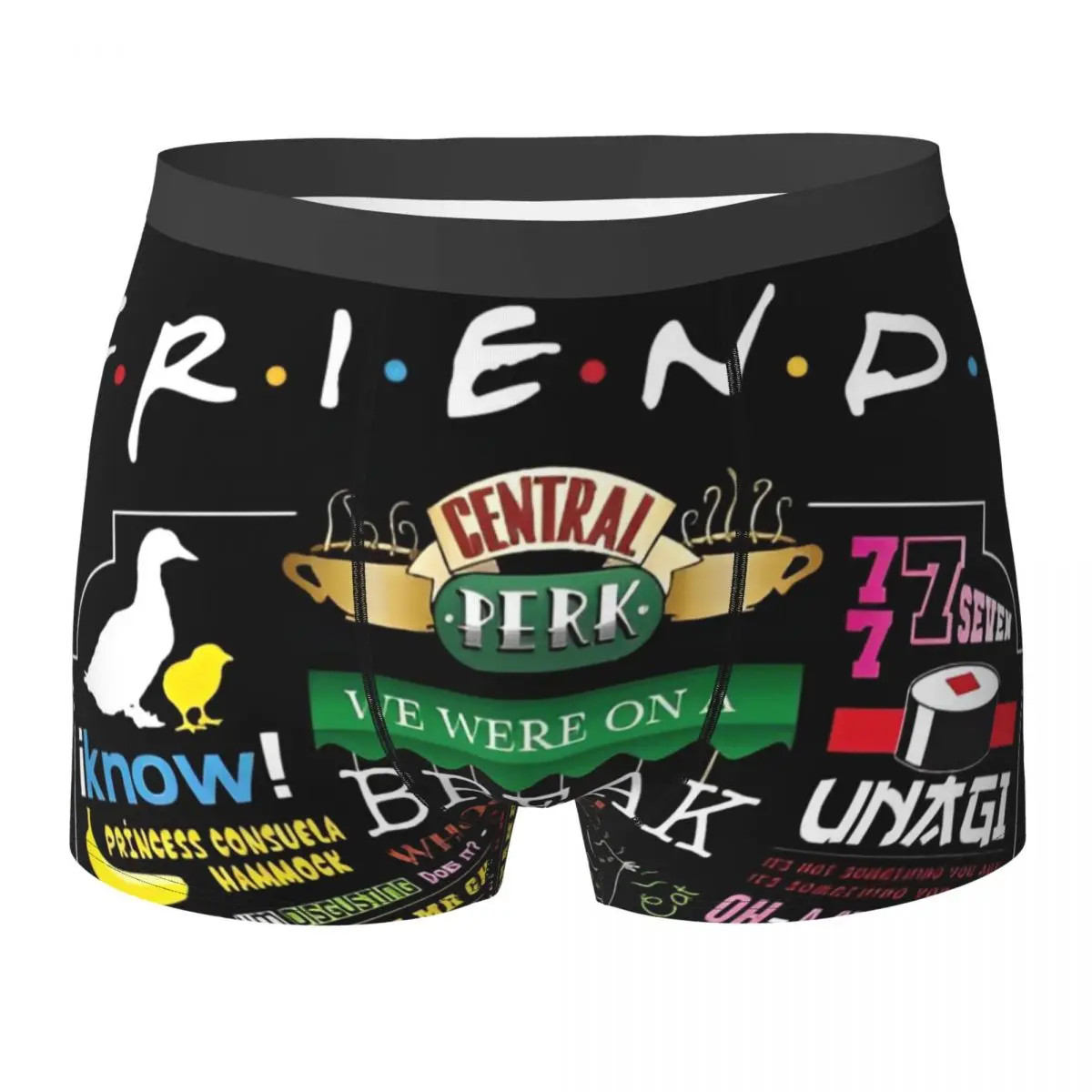 

Friends TV Show Poster Underwear Program Cartoon Males Panties Design Sexy Trunk Trenky Shorts Briefs Large Size