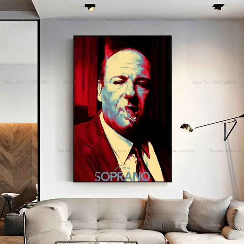 TV Movie Tony Soprano Gangster Classic Godfather Vintage Poster Prints Canvas Painting Wall Art Picture Living Room Home Decor