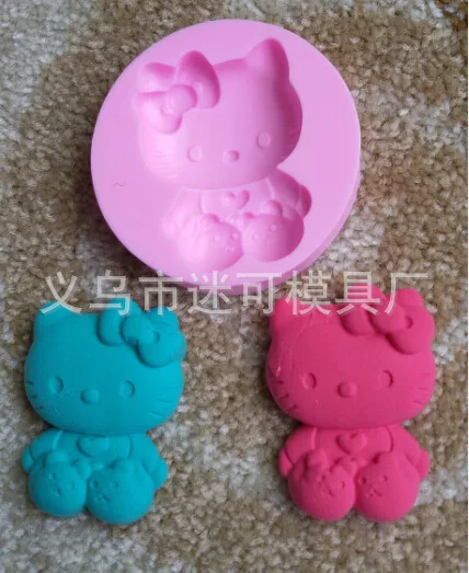 Diverse Leuke Kat Siliconen Mal Voor Fondant Chocolade Epoxyhars Sugar Craft Mold Gebak Cake Decorating Keuken Tool