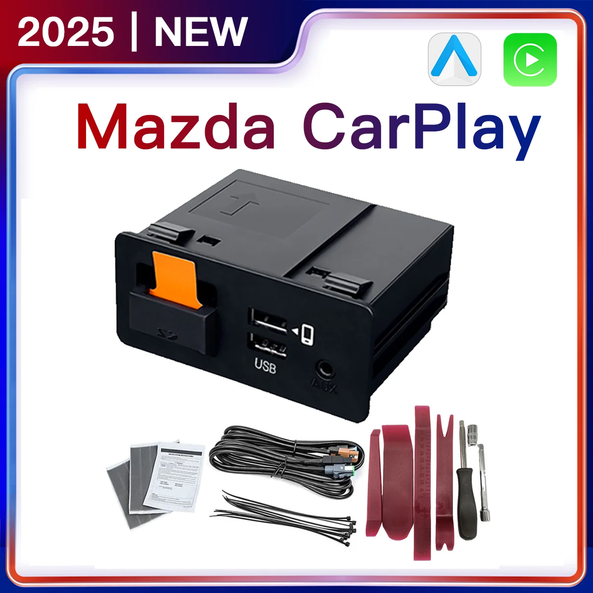 Nueva actualización CarPlay Android Auto USB Hub adaptador para Mazda 2 3 6 CX3 CX5 CX8 CX9 MX5 miata TK78669U0C Mazda Kit de reequipamiento