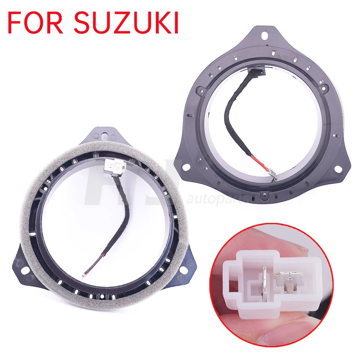 2pcs Car 6.5Inch Speaker Pad Mount Adapter Bass Sub Woofer Audio Ring Spacer Transfer 6.5