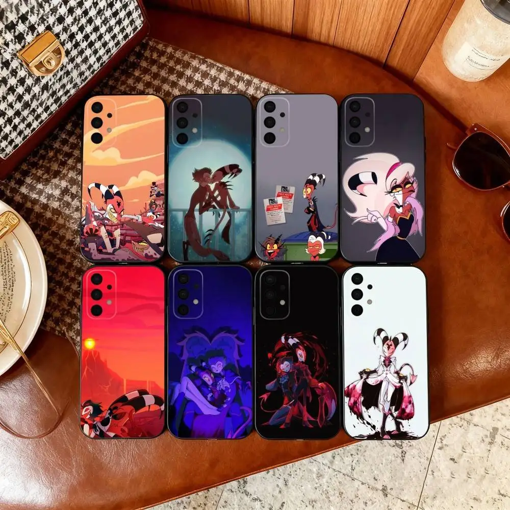 

H-Helluva-A B-Boss A-Anime Phone Case For Samsung Galaxy A73,A72,A71,A70,A53,A52,A51,Soft Silicone Black Cover
