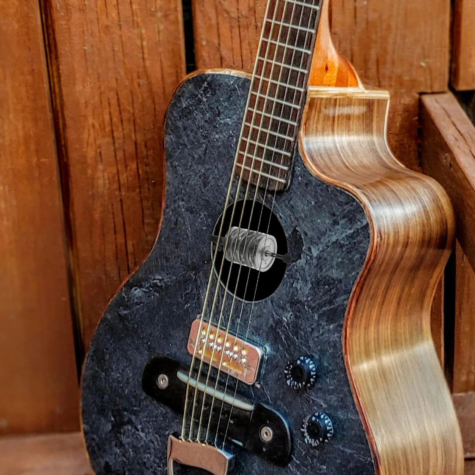 

Guitar Sound Hole Tambourine For 36/38 Inch Acoustic Guitar Small Metal Bell Noise Feedback Reducer Rhythm Practice