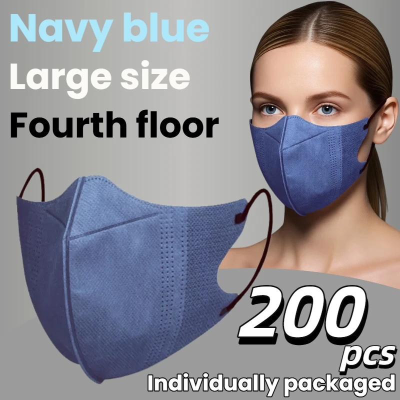 200pcs-3d-three-dimensional-dark-blue-disposable-4-layer-masks-with-curved-design-to-fit-the-facial-contours-200-100-50-10-pieces-with-thickened-elastic-ear-loops-and-nose-bridge-clips-affordable-for-bulk-purchase-suitable-for-travel-outdoor-activities-daily-wear-parties-and-office-use