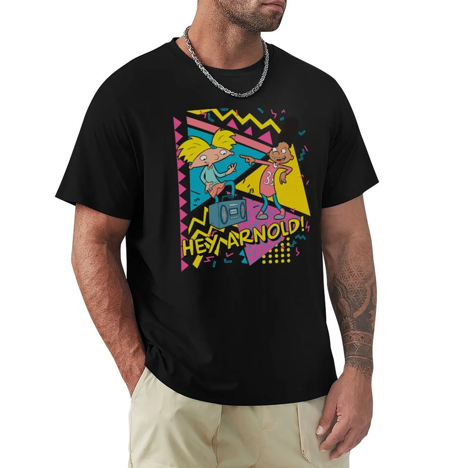 Hey Arnold! Gerald Best Friends Boombox T-Shirt t shirts for man pack white T-Shirt