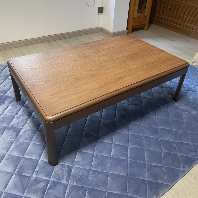 Japanischen Stil Kotatsu Fuß Wärmer Beheizten Tisch Rechteck 120cm Hause Möbel Moderne Holz Wohnzimmer Boden Kaffee Tisch Holz