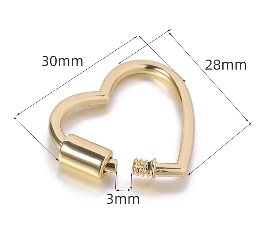Minimalist Heart Metal Buckle Portable DIY Craft Accessory Practical Clip Hook for Keychains Handbag Straps