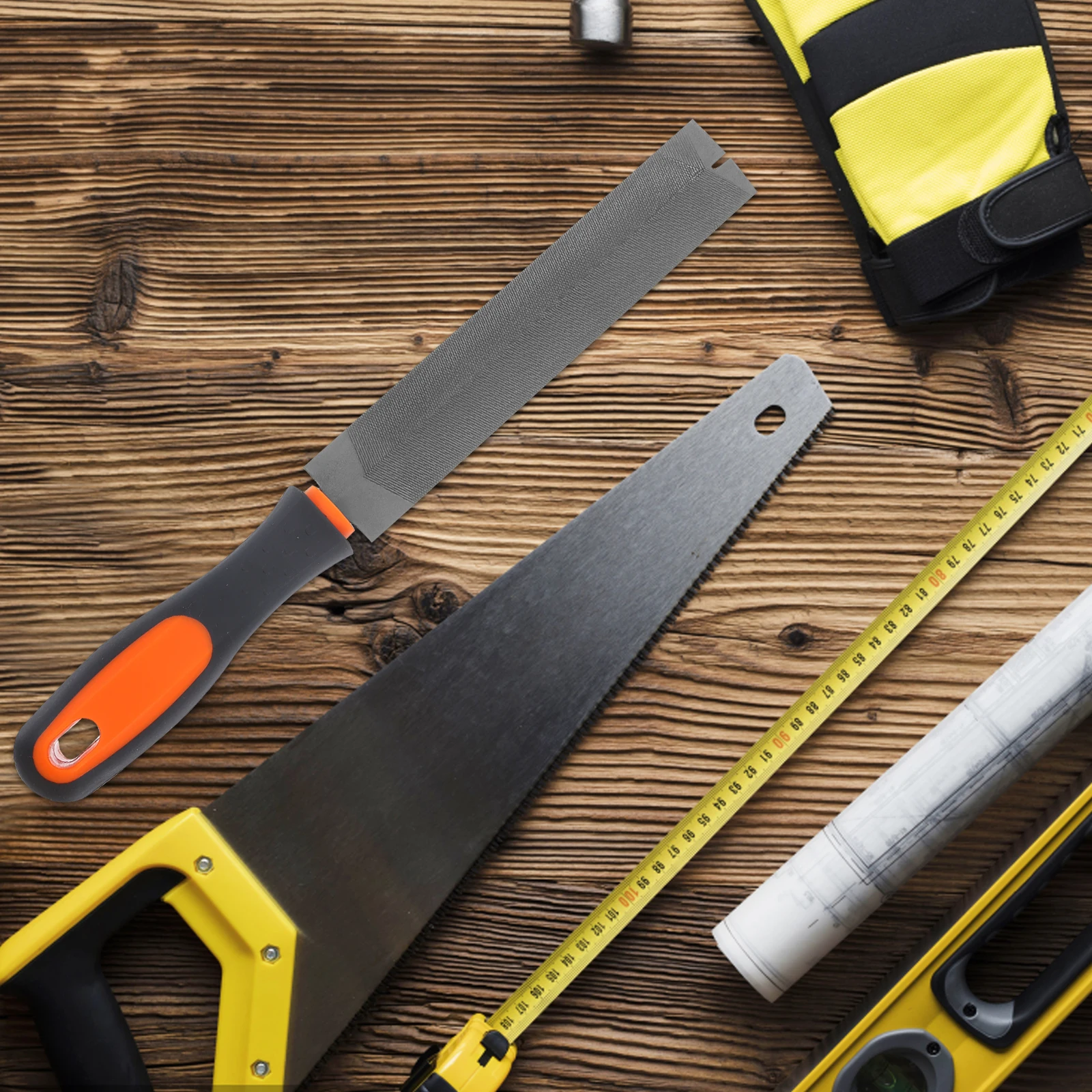 

Wood Rasp Steel Plastic Durable 6 Inch Triangular Saw Diamond Woodworking Hand Tool Drywall Rasp Small File for Woodwork