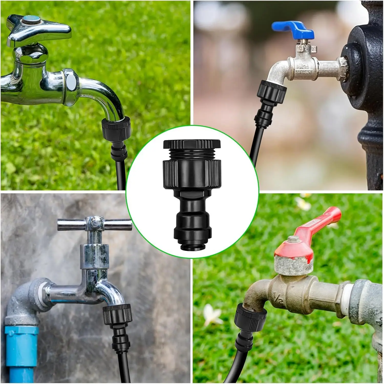 8mm matte black quick-connect irrigation components for spray cooling humidification and small garden water control