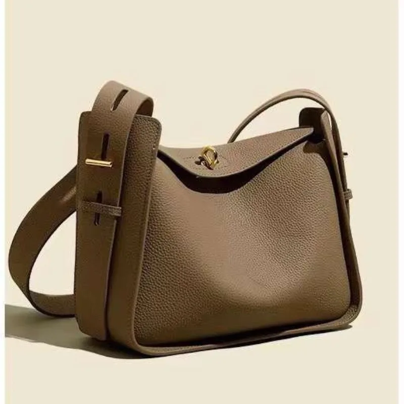 

New Niche Commuter Design Single Shoulder Crossbody Armpit Bag First Layer Cowhide Genuine Leather Women's Tide Casual Versatile