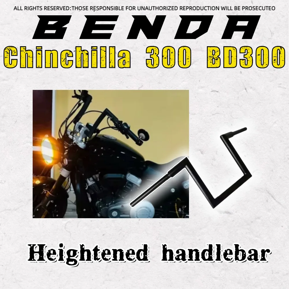 

FOR BENDA Chinchilla 300 BD300 flat angle handlebar modified handlebar high handlebar Harley