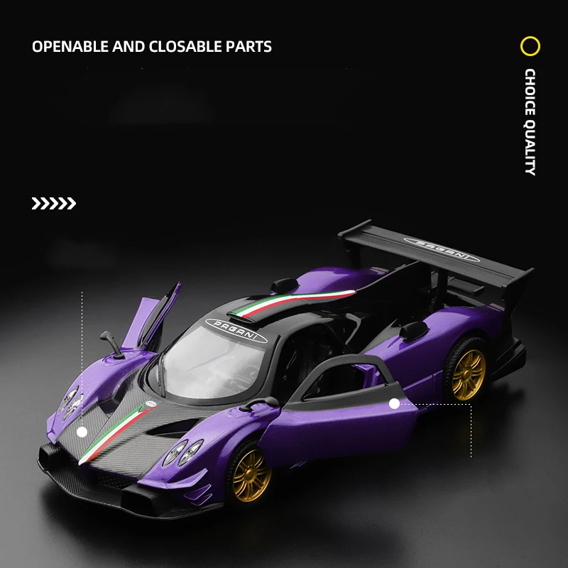 CCA 1:31 Pagani Zonda Revolution simulación de aleación de fundición a presión modelo de pantalla inferior de coche modelo de asiento conjunto de