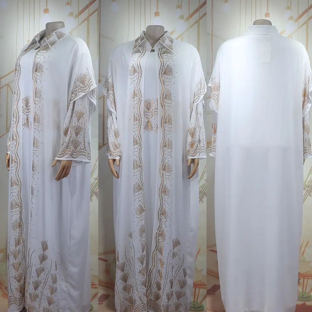 Conjunto de duas peças vestidos africanos para mulher vestidos de turquia para mulher luxo elegante 2025 vestido de casamento luxuoso vestidos africanos