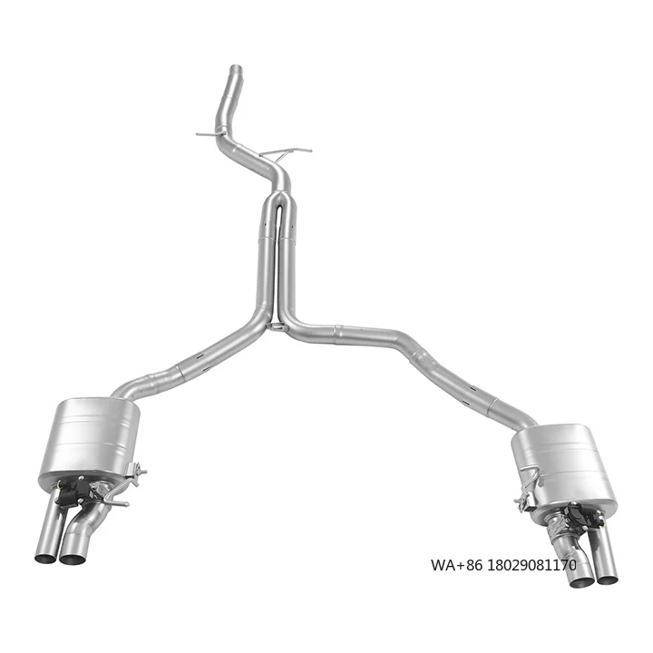 

For A7 C7 2.0T 2016 High Performance Cat Back Exhaust System Middle Tail Section Muffler Tuning Exhaust Pipe
